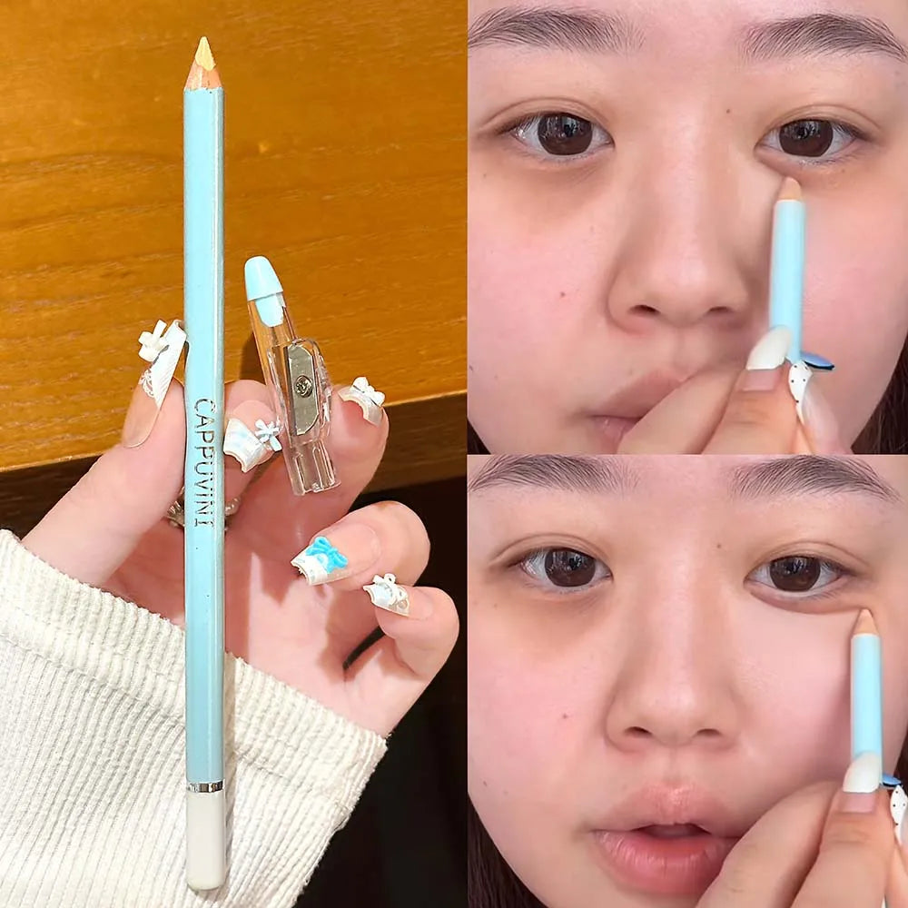 Waterproof Concealer Brightening Pencil Soft Smooth Nude Beige Cover Dark Circles Acne Anti Sweat Base Makeup Before Foundation Qme