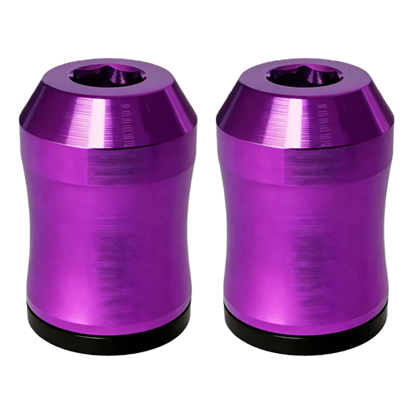 2Pcs Magnetic Screw Rings Aluminum Alloy Universal Magnetizer 6.35mm Shank Screwdriver Bit for Mechanic Carpenter DIY Repair Qme Purple
