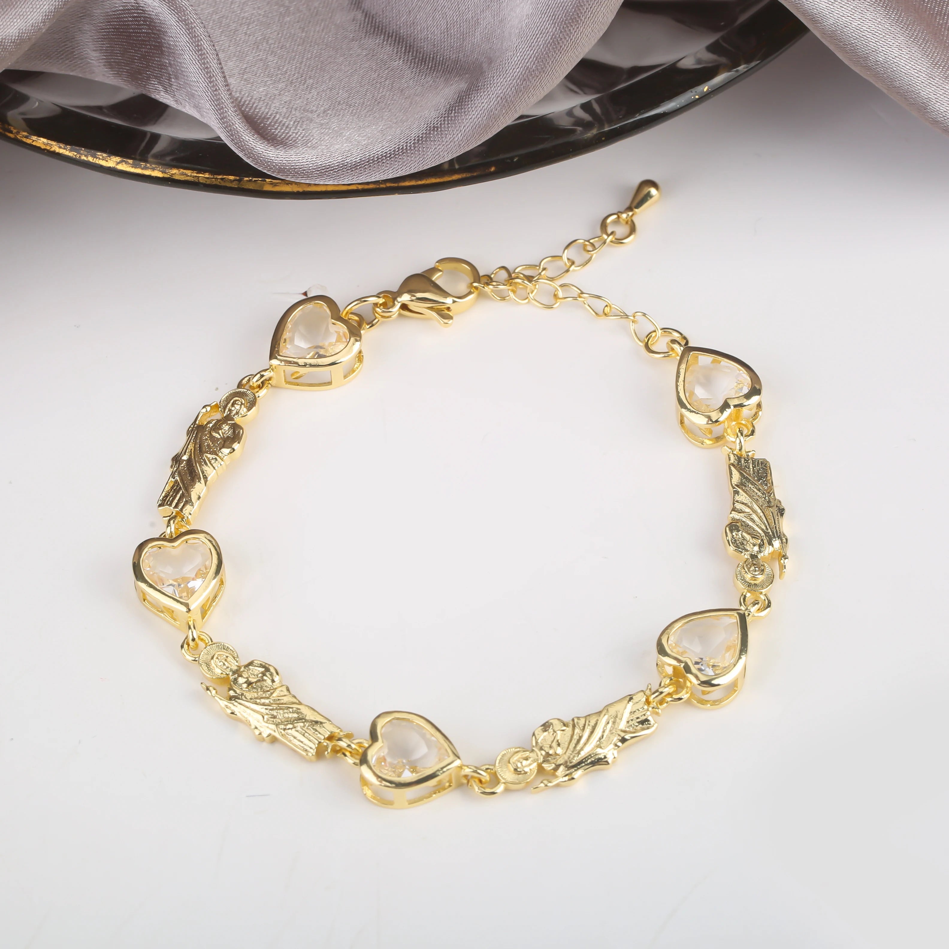 5 Styles Classic St. Jude Bracelet Copper Plated 18k Gold Adjustable Bracelet For Man Woman Party Daily Wear Religious Jewelry Qme 7