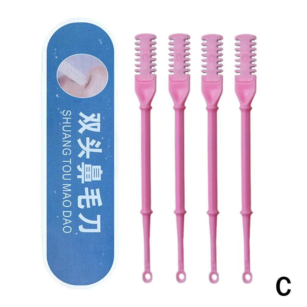 2-in-1 Nasal Hair Cutter,Double Sided Nose Hair Knife,Nostril Hair Remover Tool 360° Rotating Nose Hair Trimmer, For Women Men Qme C CN