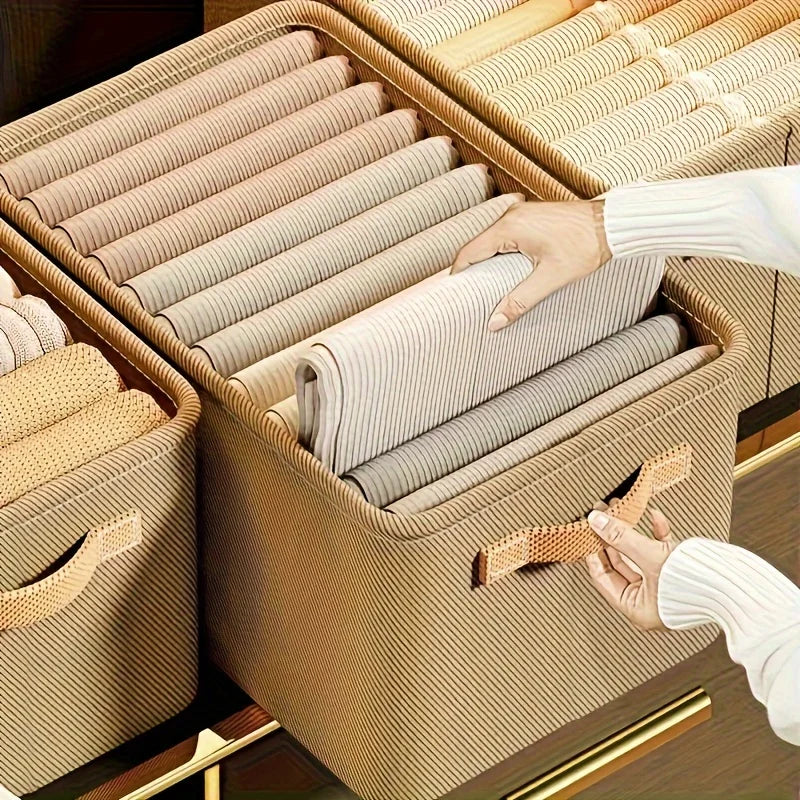 1 Home Bedroom Wardrobe Clothes Pants Foldable Drawer Storage Basket Qme