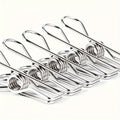 20pcs Stainless Steel Clothes Pins, Durable Clothes Pegs, Multi-Purpose Metal Wire Utility Clips For Laundry Home Kitchen Qme 20PCS