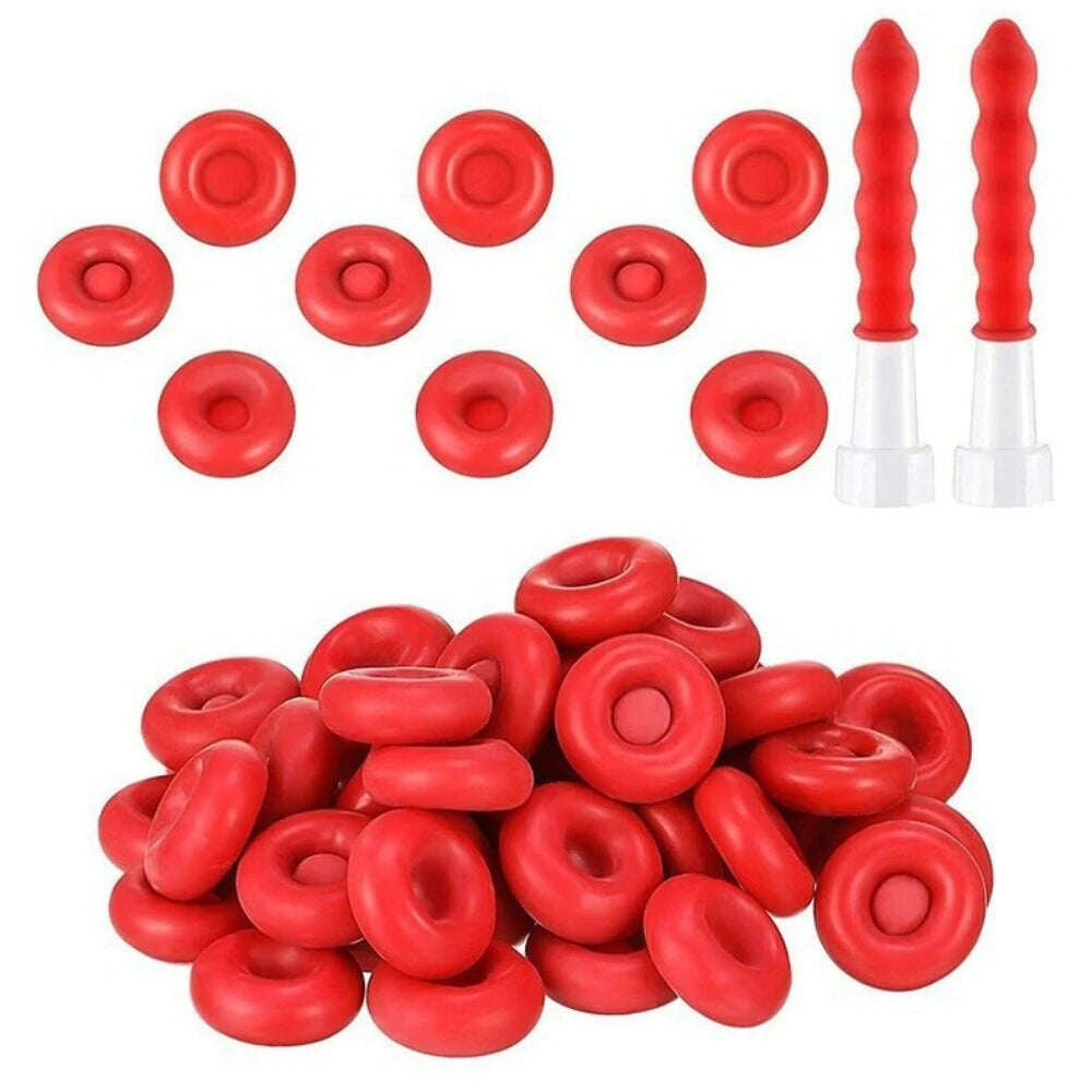 5/10/20/50Pcs Caulk Sealing Cap Dustproof Red Glass Glue Tip Cover Protector for Caulking Gun Daily Tool Qme