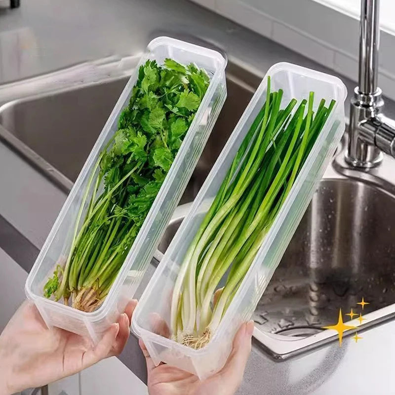 Long Rectangular Box Airtight Plastic Food Storage Containerswith Qme