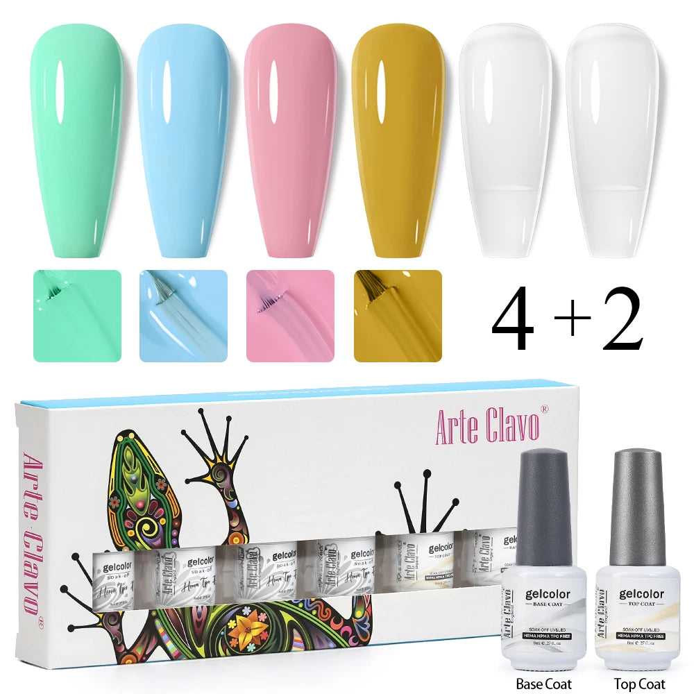 Arte Clavo Colourful Box Nail Gel Polish Semi Permanent UV Led