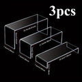 U-shaped transparent acrylic display stand - Multi-layer minimalist design, suitable for dolls, statues, jewelry, cosmetics Qme Transparent