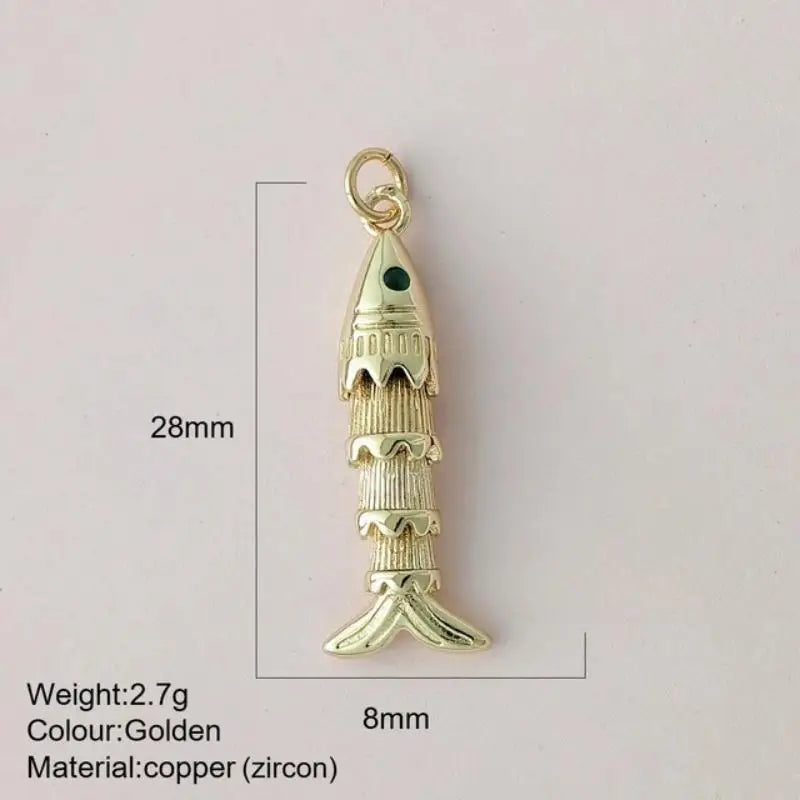 Fashion Cute Colored Enamel Fish Charms For Jewelry Making Supplies Bohemian Animal DIY Earring Bracelet Necklace Accessories Qme A16