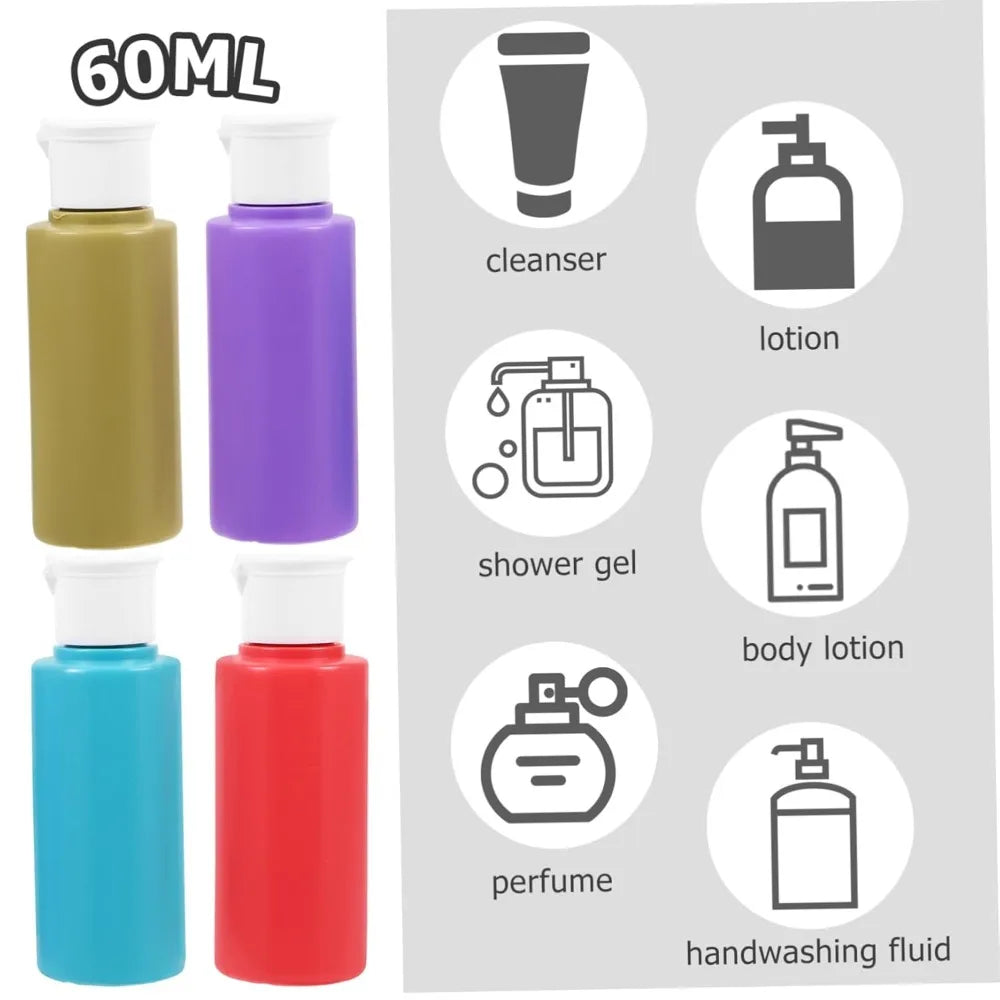 Travel Bottles Leakproof Essentials Refillable Shampoo Conditioner Qme