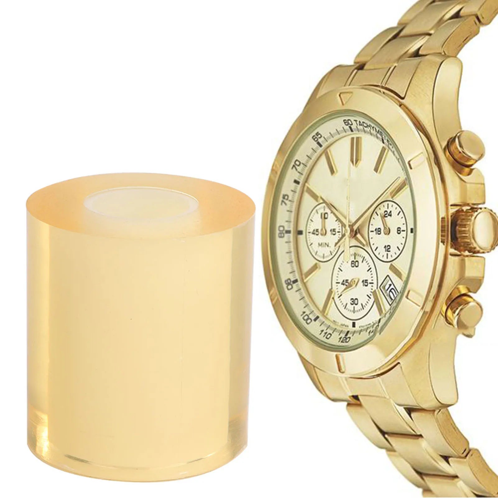 Clear Watch Protective Film Jewelry Protective Film 8cm Anti Static Clear Protective Film Watch Clock Jewelry Protector Tape Qme