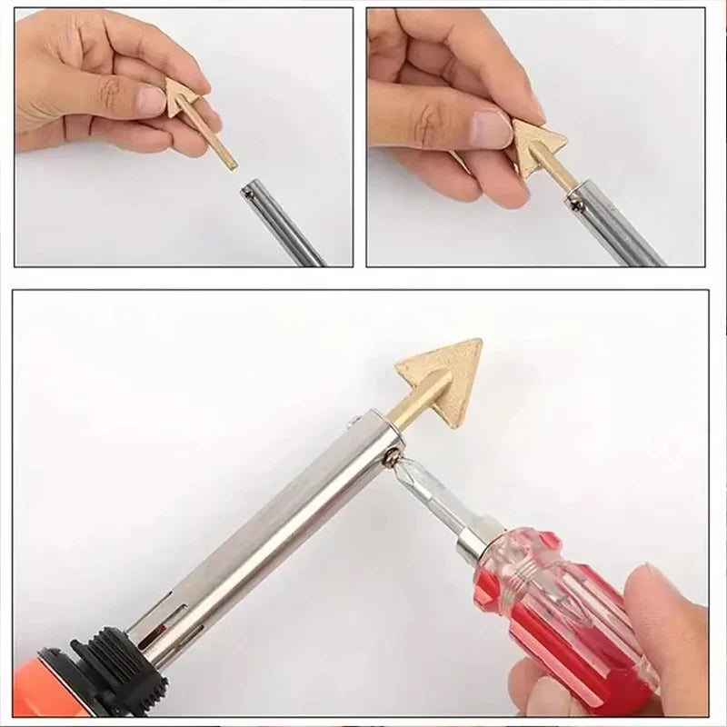 3PCS Plastic Welding Iron Tips Replacement Flat Soldering Tips for Car Bumper Plastic Repair Tool Plastic Repair DIY Tool Qme