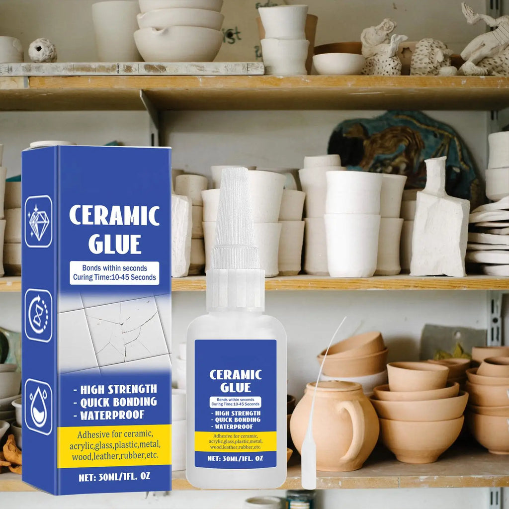 Ceramic Repair Glue Ceramic Sealant Pottery Glue Waterproof 30ml Glass Glue DIY Crafts Strong Adhesive Clear Glue for Pottery Qme