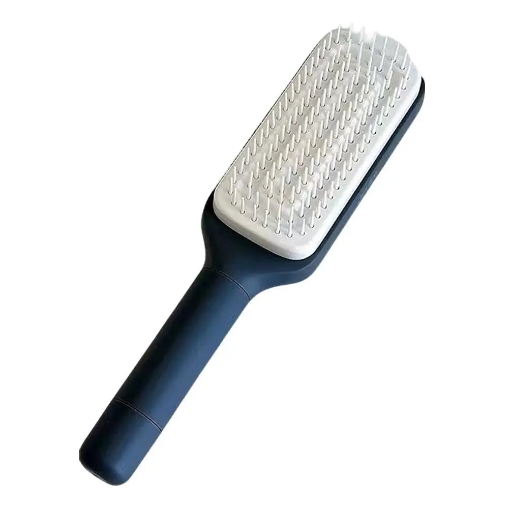 Rotatable Self Cleaning Hair Brush Massage Air Cushion Comb Magic Retractable Self-Cleaning Massage Brush Telescopic Comb Qme GRAY CN