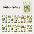 Romantic Couple Sticker Pack 10 Sheets/Bag Scrapbook Stationery DIY Journal Phone Case Notebook Decoration Qme 1