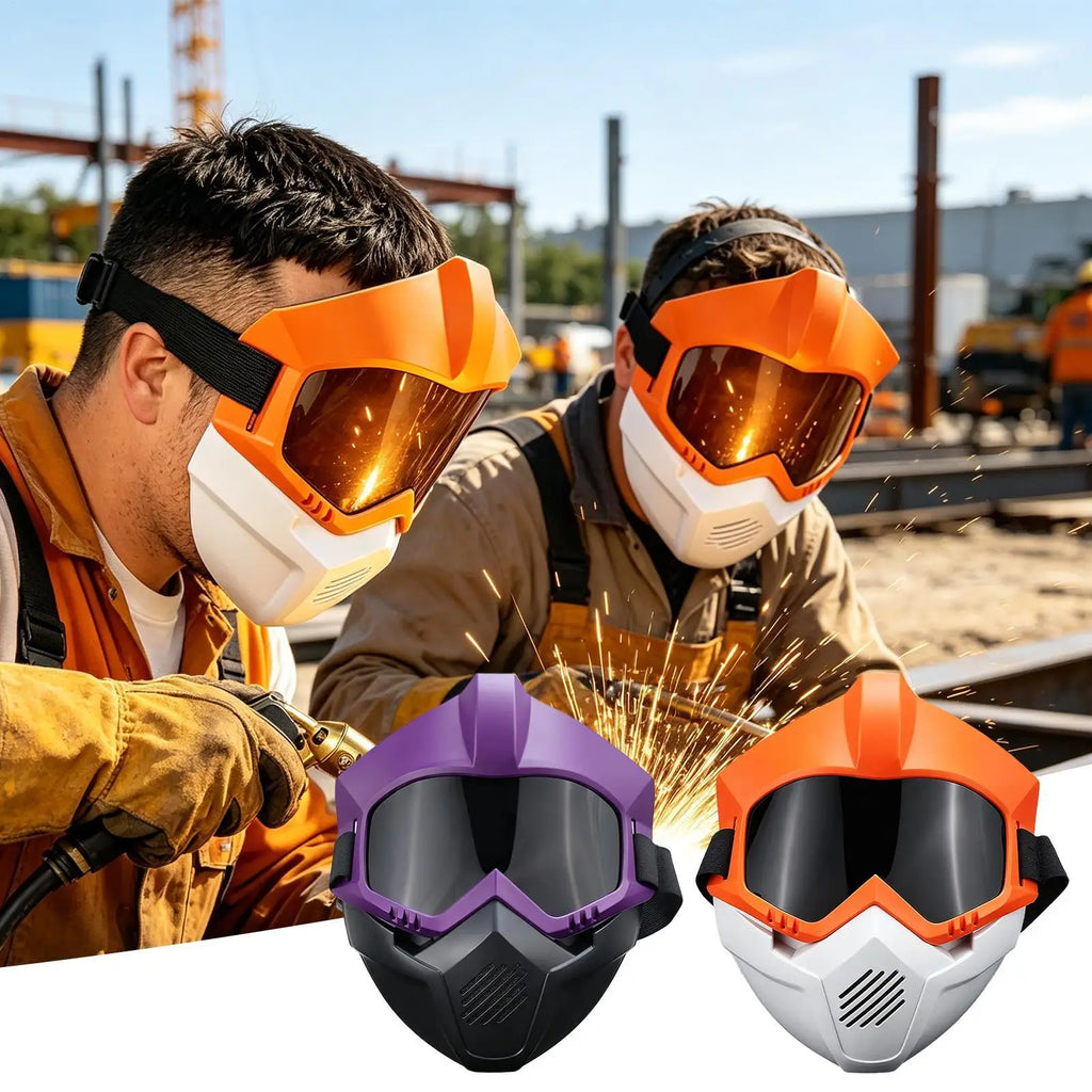 Welding Face Shield Adjustable Auto Darkening Detachable Eye Qme