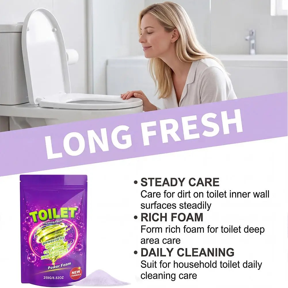 Toilet Powder Cleaner Stain Remover Bowl Cleaning Foam Qme