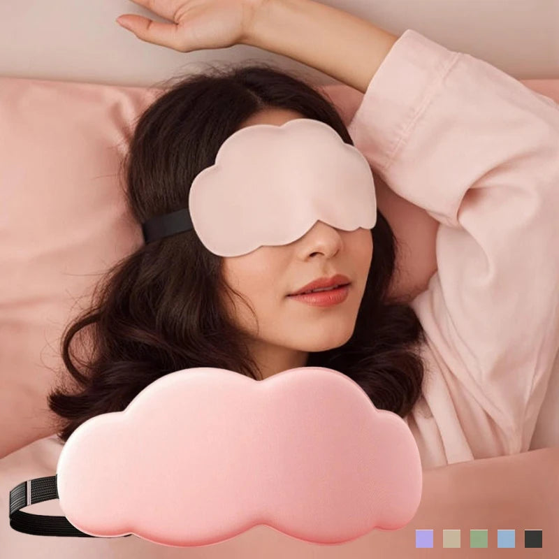 3D Memory Foam Sleeping Mask Light-blocking Eye Shade Nighttime Use Qme