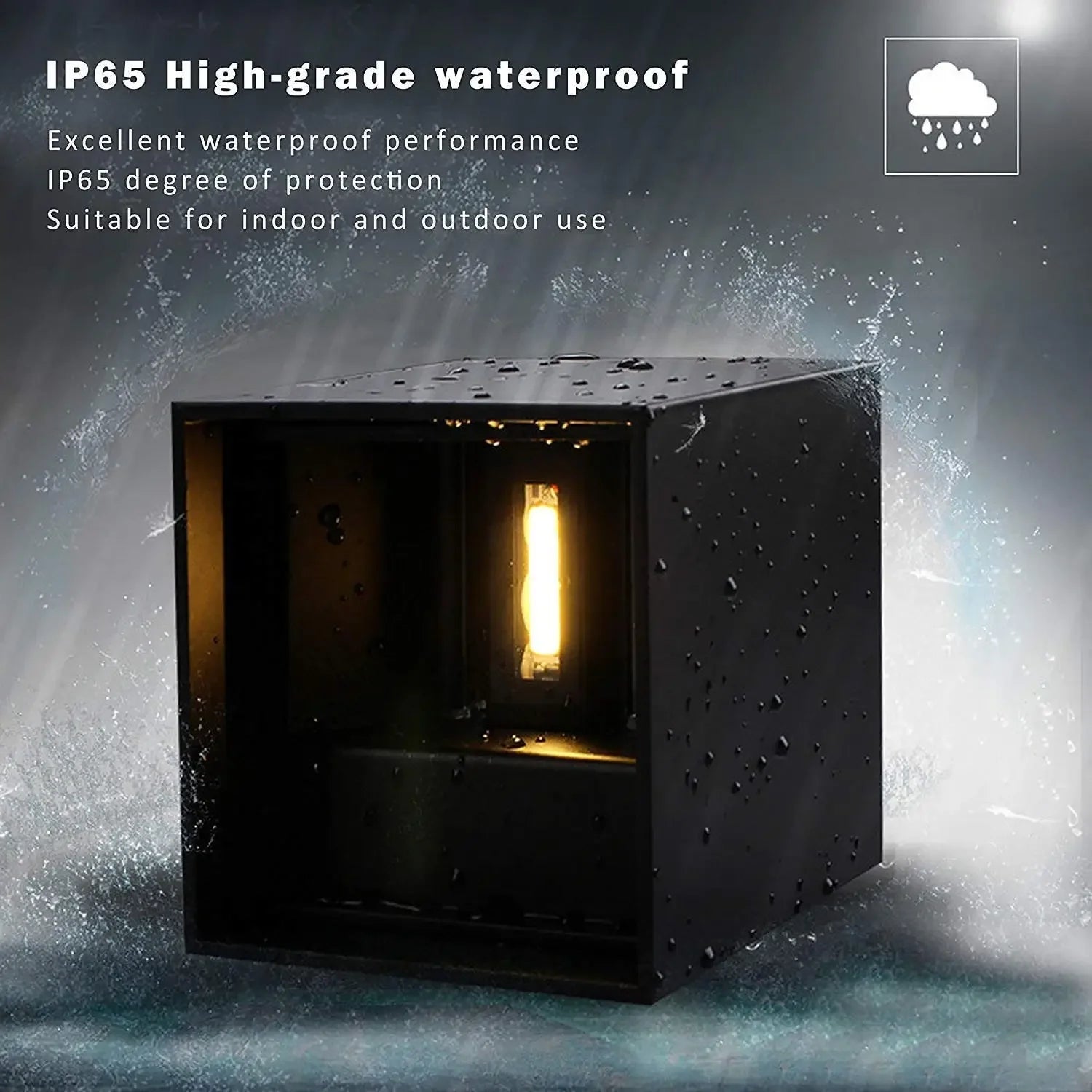 Modern Waterproof LED Wall Lamp Indoor Outdoor Wall Light Bedside Lamp Living Room Home Lighting Sconce Porch and Garden 12W Qme Warm White
