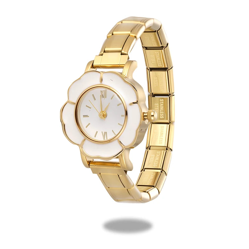 2026New Fashion Men Womens Stainless Steel Water Drop Oval Gems Watch