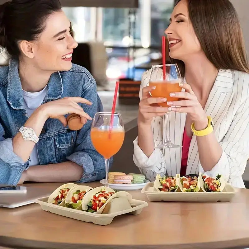 Disposable Taco Plates 3 Compartments Serving No Messy Dining Qme
