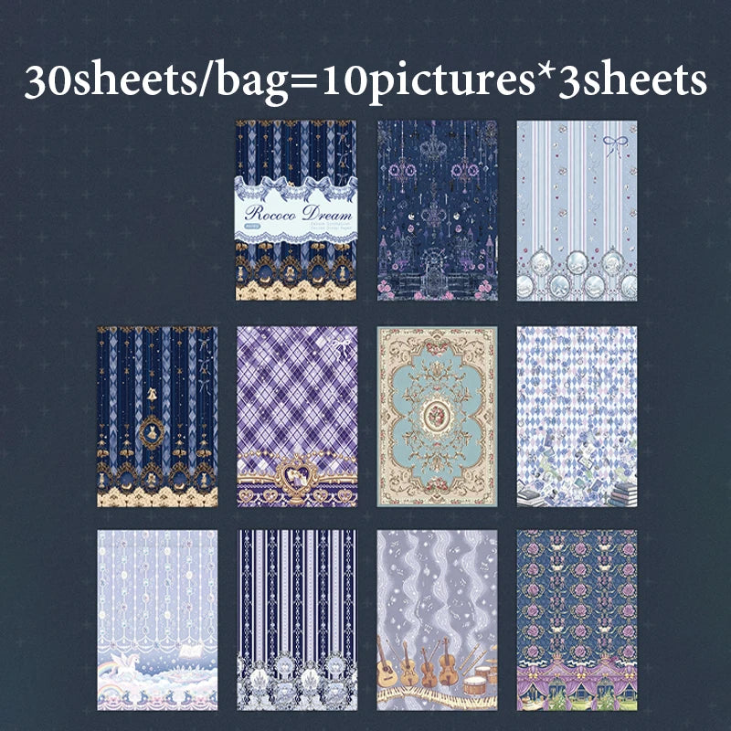 Soft Pastoral Textured Scrapbook Paper, Plaid & Floral Prints for Journal Background Collage Perfect Gift Choice Qme B