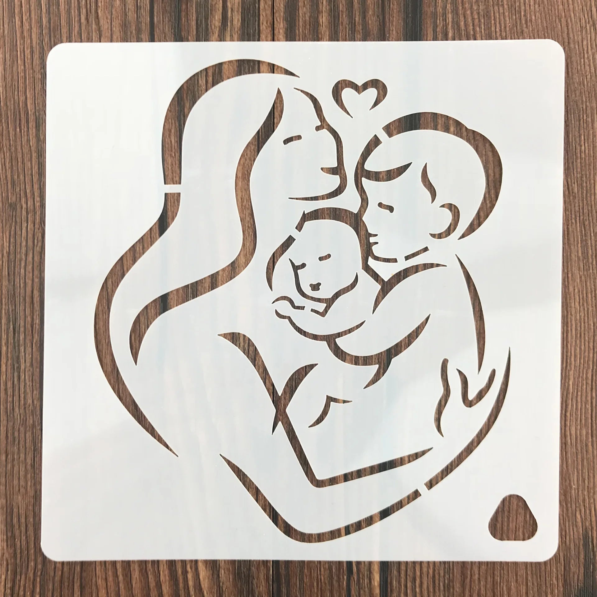 7 Pieces Mother's Day Stencil Template Painting Plastic Hollow Templates, for Cake Spraying model, Painting And Decor Plastic Qme
