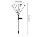 Solar Powered Skull Lights 6 LEDs Waterproof Decorative Stake Lamp Qme as shown China Mainland