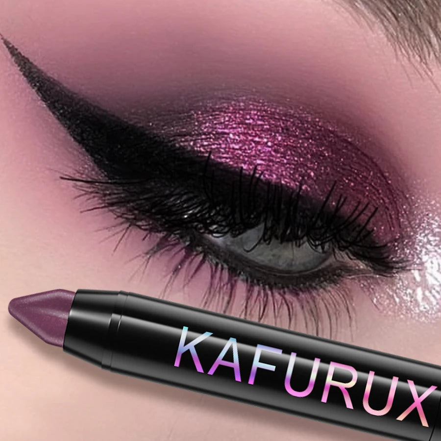 24 Colors Pearlescent Glitter Eyeshadow Eyeliner Pencil Waterproof Qme