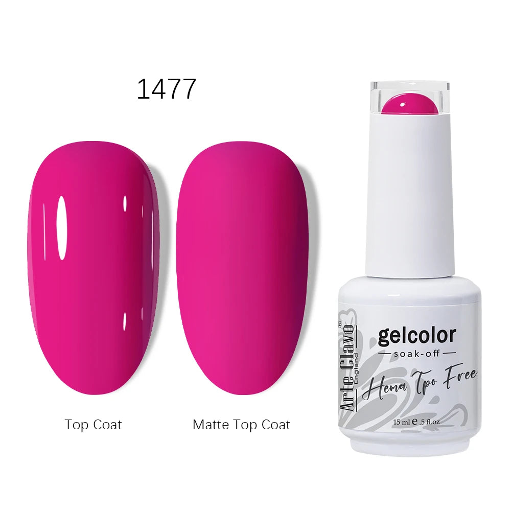 Arte Clavo HEMA TPO Gel Nail Polish Pink Series Semi Permanent Soak