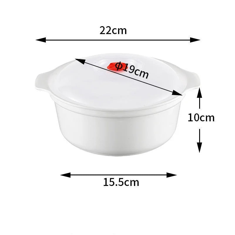 Microwave Heating Bowl Plastic Special Box Heated Fresh-keeping Lid Environmentally Friendly Food-grade Kitchen Tools Qme medium