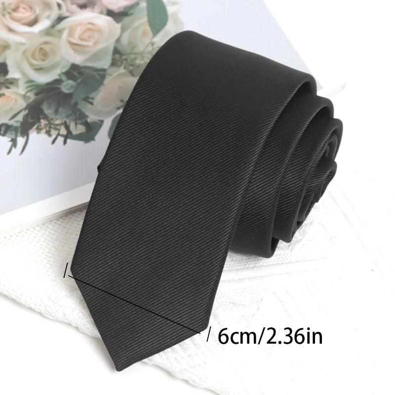 Mens Casual Slim Tie Fashion Necktie Black Stripes Floral Plaid Solid Qme A3