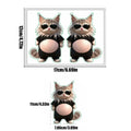 Sponge Stickers 3D Cat Belly Fun Reusable Decals Cute Laptop Stickers for Kids Friends Indoor Outdoor Fridge Planner Home Car Qme A
