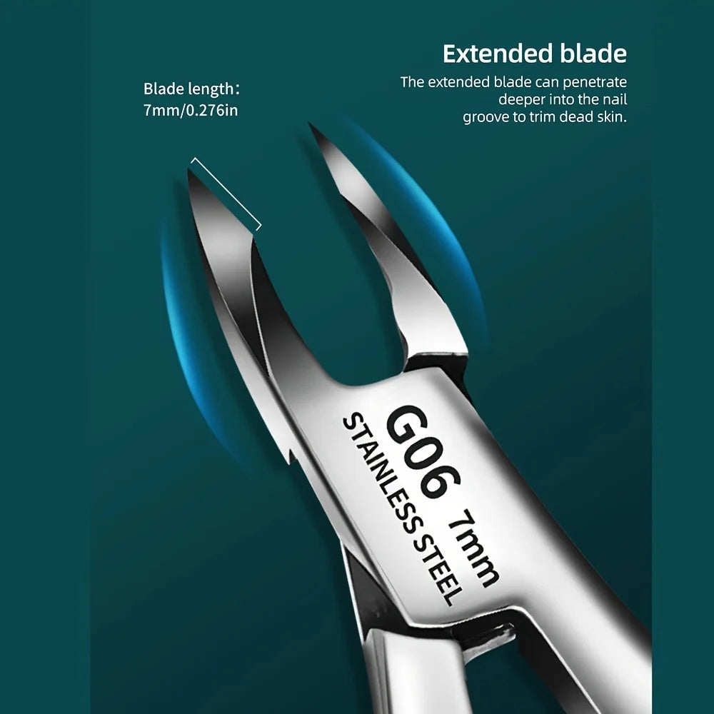 Professional Stainless Steel Cuticle Trimmer Sharp Blade Dual Spring Qme