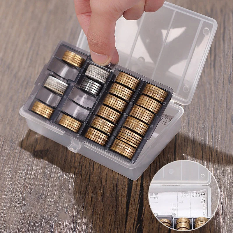 Clear Round Coin Cases Storage Capsules Display Protection Organizer Qme