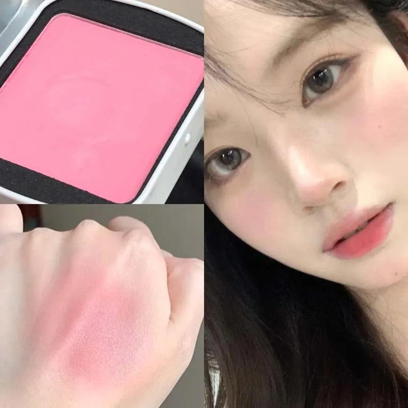 HERORANGE Delicate Smooth Blush Square Iron Box Monochrome Cream Qme HR738-4