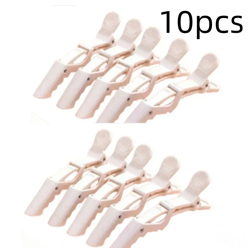 5-30pcs Alligator Hair Clip Plastic Nonslip Hairpin Black Pink Durable Hair Clamp Hairdressing Styling Accessories for Woman Man Qme 10pcs White