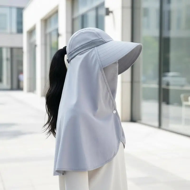 Multifunctional All-around Face Mask Sun Protection Hat Shawl Summer Qme