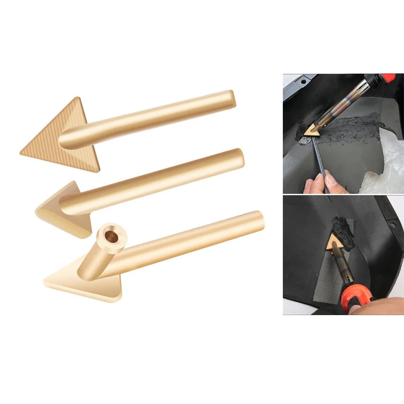 Iron Plastic Welder Soldering Tips Copper Repair Triangular Smoothing Qme