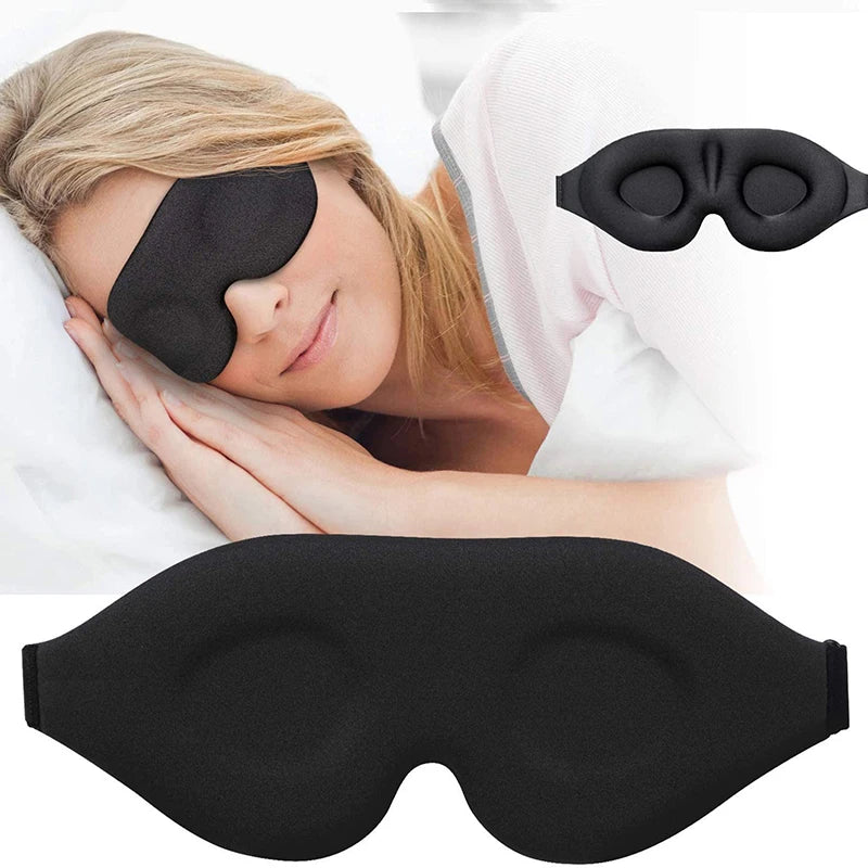 Soft Sleeping Eye Mask Portable Light-blocking Blindfold Travel Night Qme
