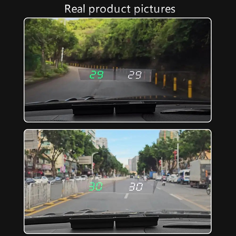 V9 Car Head Up HD Display GPS Speedometer Speed KMH Digital HUD Windshield Projector For All Cars Auto Electronics Qme