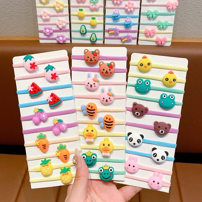 Hair band rubber band children tie hair rope baby girl does not hurt hair rope little girl rubber band Qme