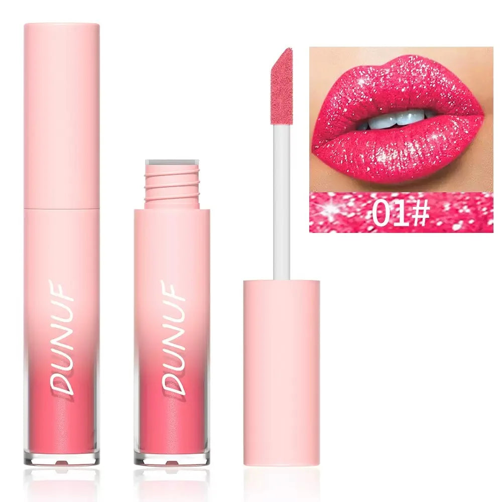 Pearlescent Lipstick Waterproof Long-lasting Lip Gloss Easy Paint Qme 01