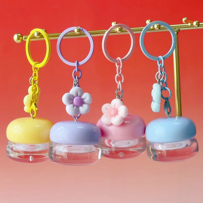 Mini Empty Plastic Lip Mask Jars Keychain Pendant Balm Cans Cream Qme