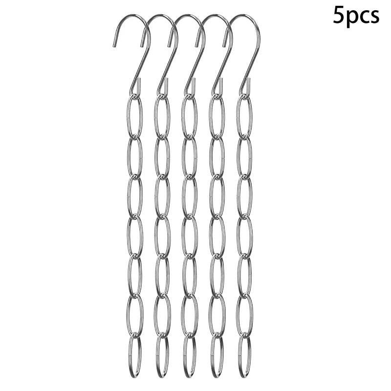 1 Stainless Steel Clothes Hanger Organizer Efficient Clothing Storage Qme silver-5 300mm
