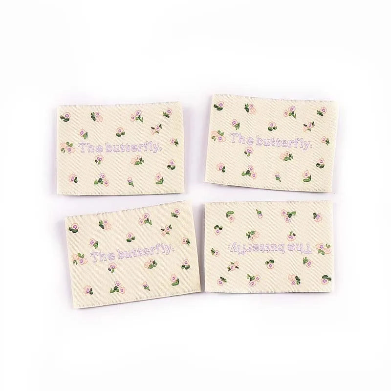 20pcs 15-56mm Mix Colorfull Cartoon Pattern Rectangle Label For DIY Clothing Decorative Personality Sewing Accessories cp3821 Qme 20pcs 35x48mm