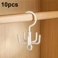 360° Rotating 4-Claw Hanger Hooks, Multifunctional Wardrobe Organizer,Space-Saving Hanging Holder for Scarves, Belts, Bags, Hats Qme 10pcs