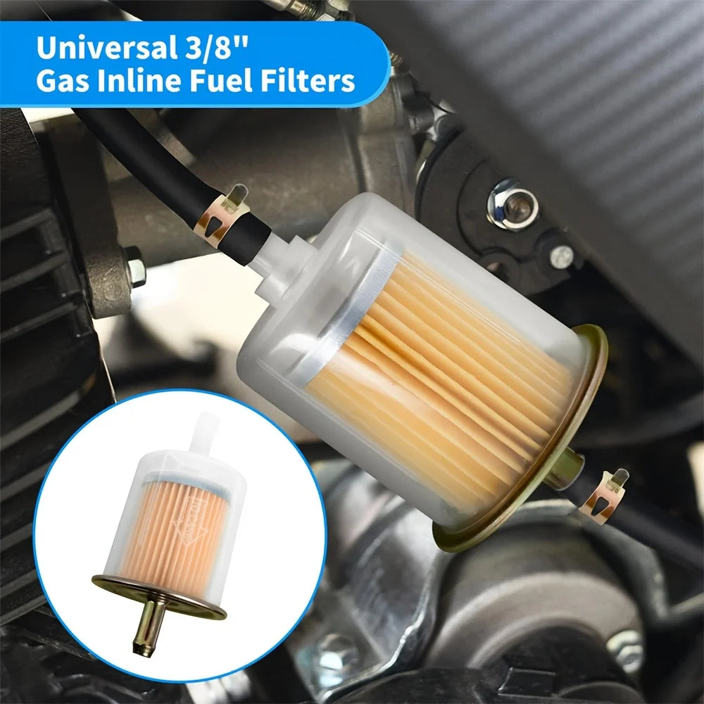 Universal Clear Fuel Filter Gasoline Filter For Motorcycle Car ATV Dirt Bike Scooter Small Engine Fuel Line Filtration Accessory Qme