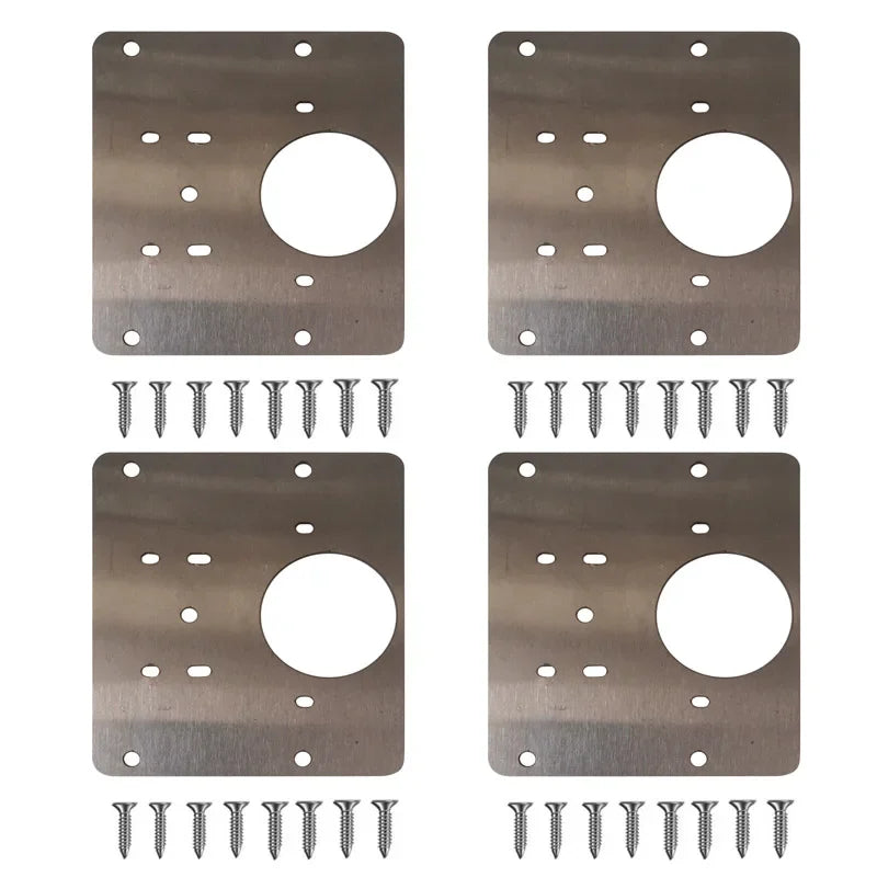 1Pcs Stainles Steel Cupboard Door Hinge Repair Plate Doors Window Installation Hinge Fixing Plate Household Hardware Accessories Qme 4Pcs