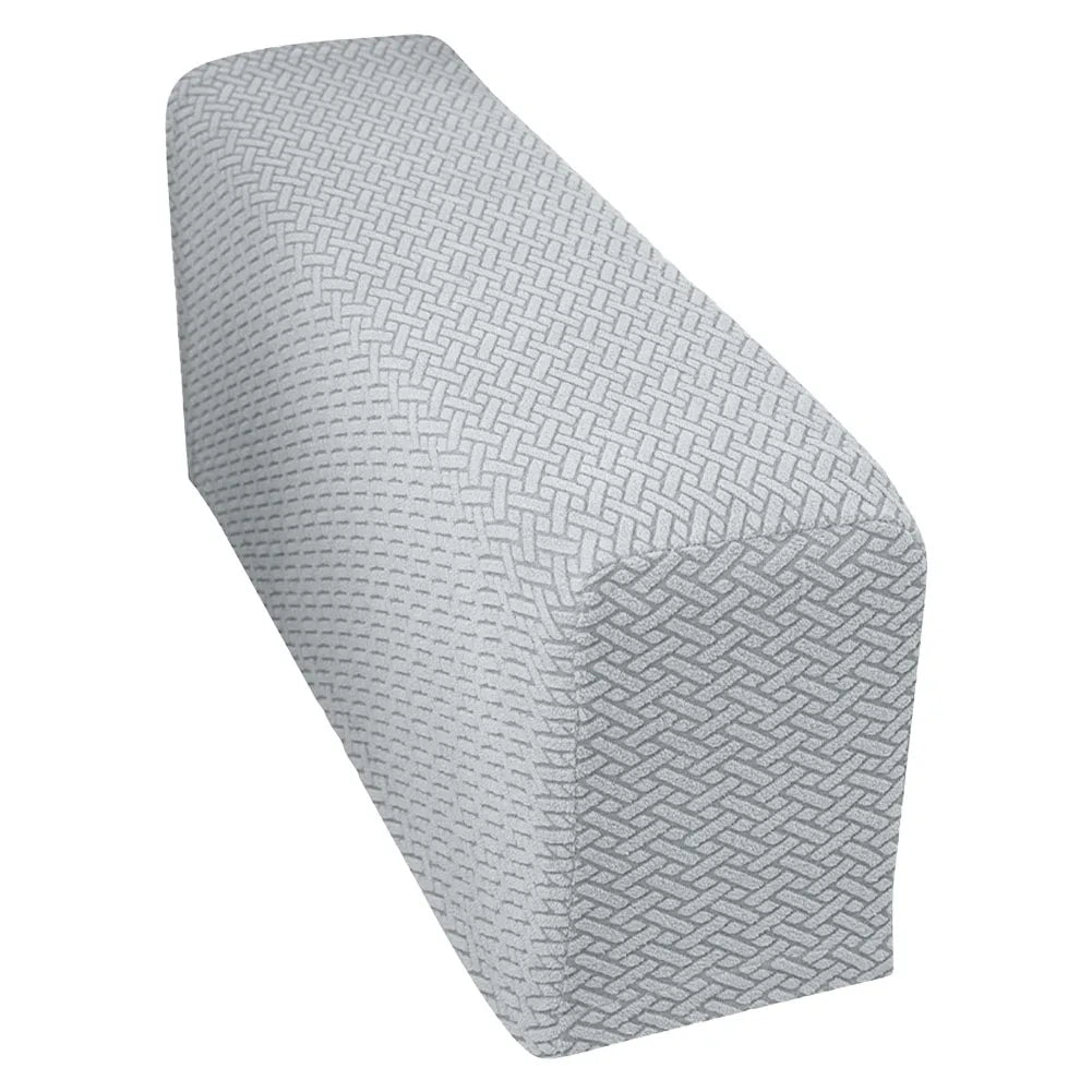 Couch Arm Covers Washable Armchair Slipcovers Checkered Pattern Armrests Chair Covers Suitable for Chairs and Sofas Qme Light Gray