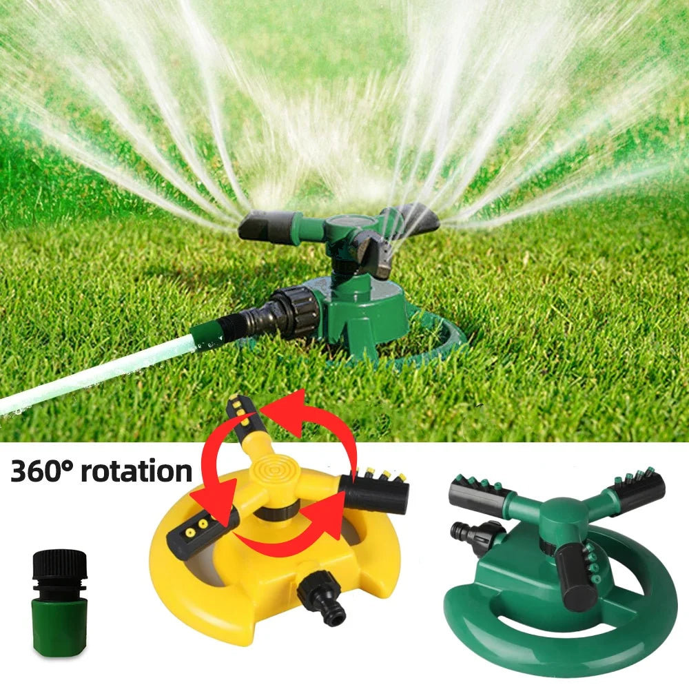 360 Degree Automatic Rotation Lawn Water Sprinkler Garden Grass Watering Irrigation Tool Quick Connecting Water-saving Nozzle Qme
