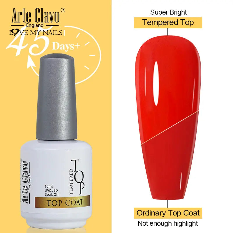 Arte Clavo Solid Gel Nail Polish Rainbow Summer Varnish Soak Off Qme